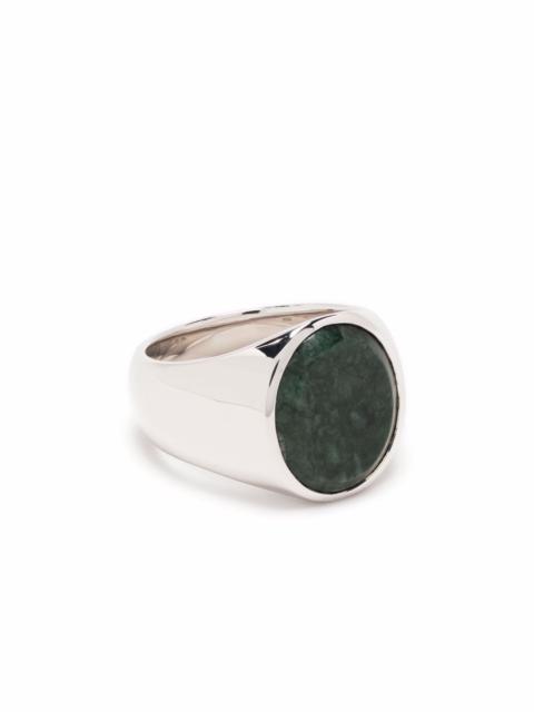 TOM WOOD oval green marble ring
