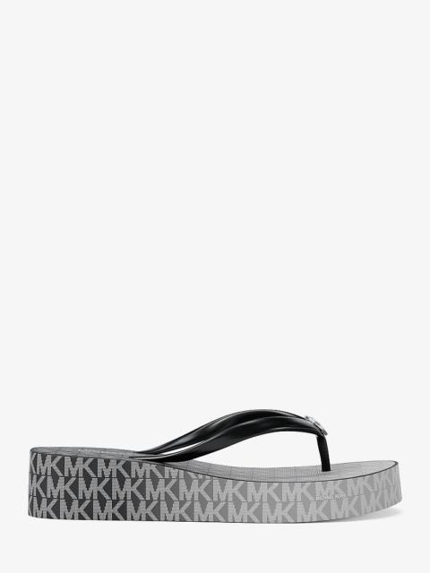 MICHAEL KORS Bedford Ombré Signature Logo Flip Flops