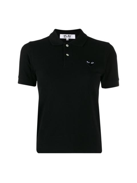 embroidered heart polo shirt