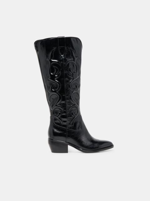 dolce vita MIRLA WIDE CALF BOOTS BLACK LEATHER