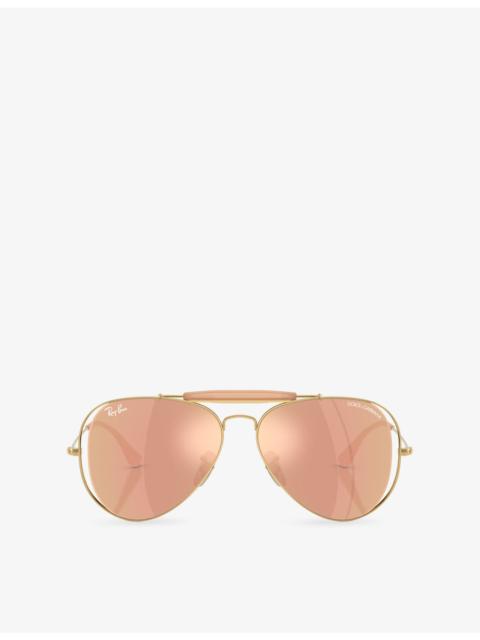 Ray-Ban RB3029M Aviator-Frame Metal Sunglasses