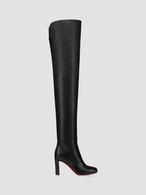 Christian Louboutin Women's Loo 85MM Leather Thigh Boots - Cafe