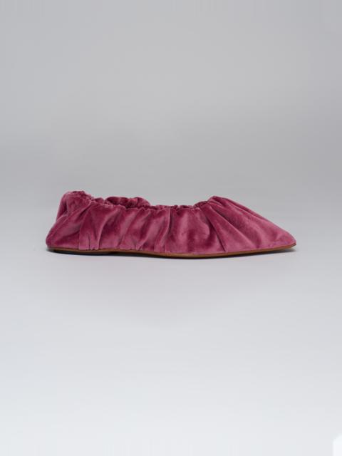 Nanushka MATANGI - Ruched velvet flats - Peony