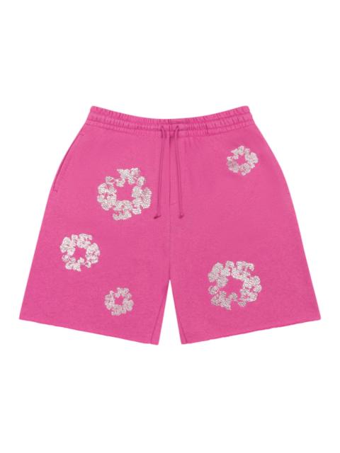 DENIM TEARS Denim Tears Cashmere Swarovski Cotton Wreath Shorts Pink