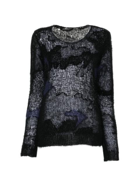 Yohji Yamamoto camouflage-pattern sweater