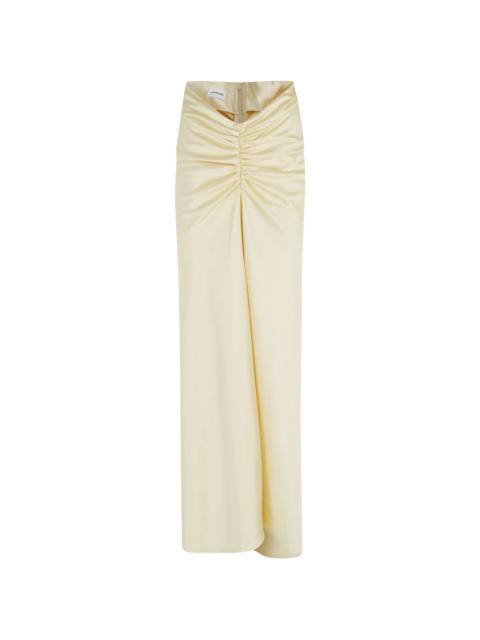 THE ANDAMANE Iris ruched-detail maxi skirt