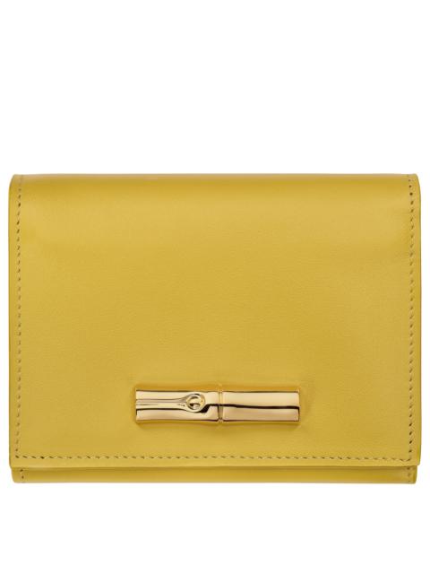 Longchamp Le Roseau 컴팩트 지갑 Ginger - 가죽