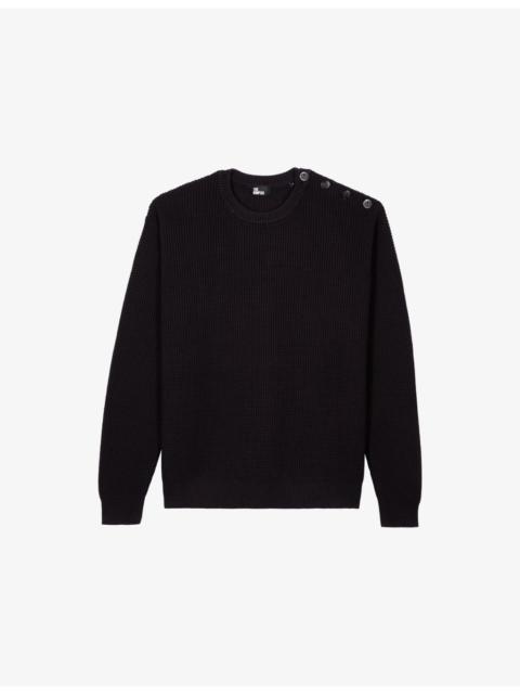 The Kooples Ribbed Round-Neck Cotton Jumper