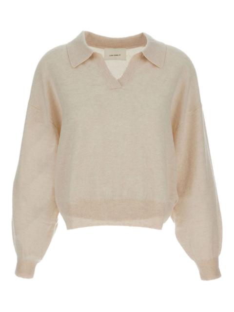 LISA YANG polo ribbed trim sweater