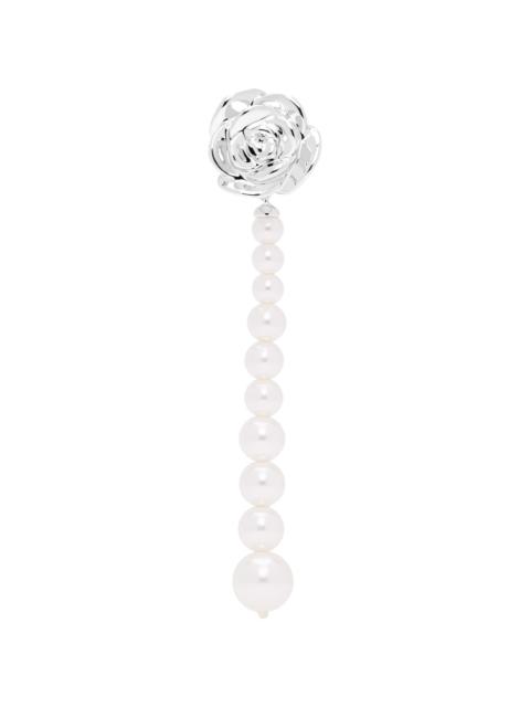 SHUSHU/TONG YVMIN Edition Faux-Pearl Chain Rose Single Earring