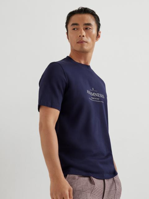 Cotton jersey crew-neck T-shirt with print
