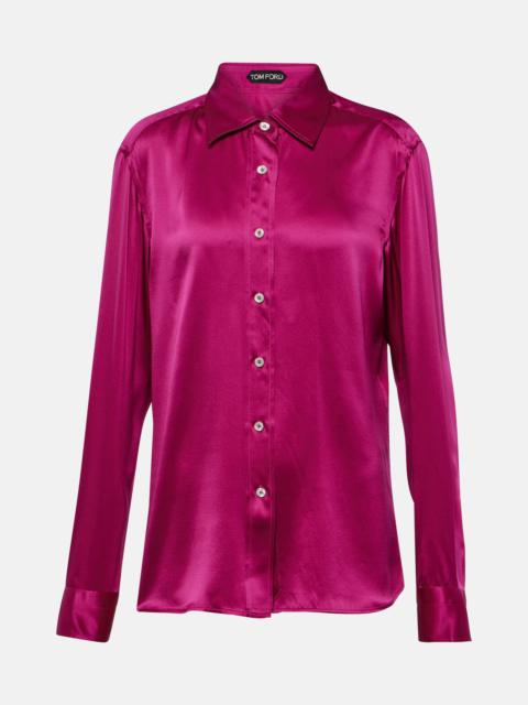 Silk satin shirt