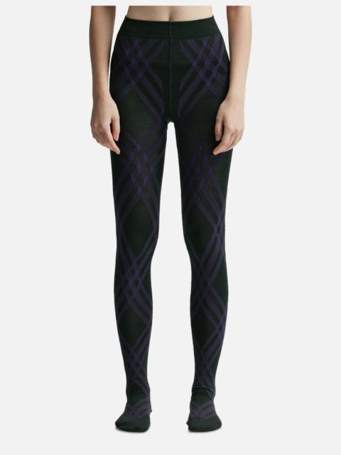 Burberry CHECK WOOL BLEND TIGHTS