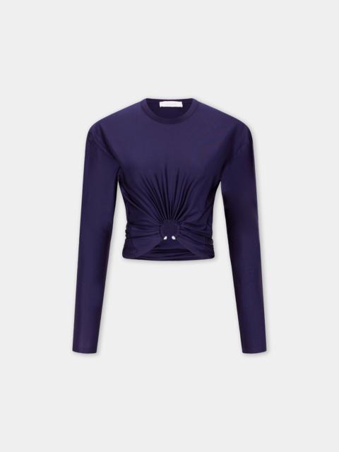 rabanne CROP TOP WITH PIERCING DETAIL