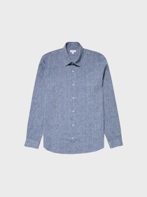 Sunspel Linen Long Sleeve Shirt