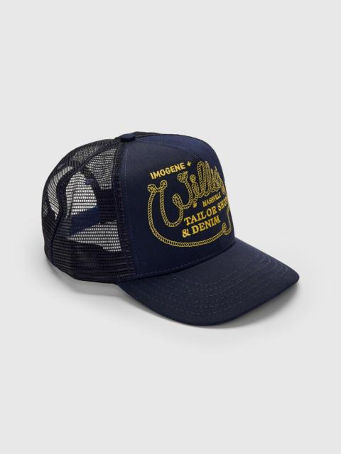imogene + willie Lasso Trucker Cap in Navy
