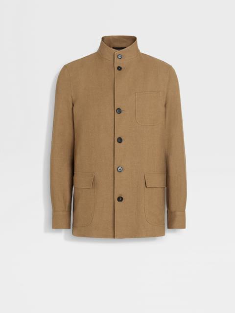 ZEGNA LINEN AND WOOL CHORE JACKET