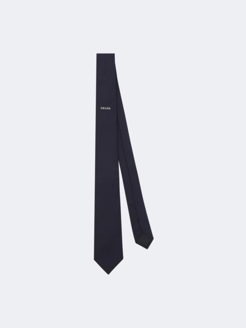 Prada Logo silk tie