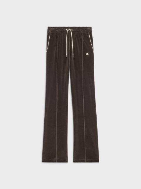 CELINE TRIOMPHE FLARED JERSEY TRACK PANTS IN VELVET JERSEY