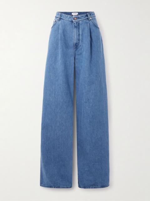 GABRIELA HEARST Brenn high-rise wide-leg recycled jeans Light denim