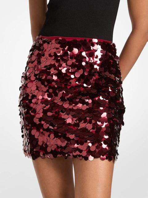 MICHAEL KORS Paillette Embellished Mini Skirt