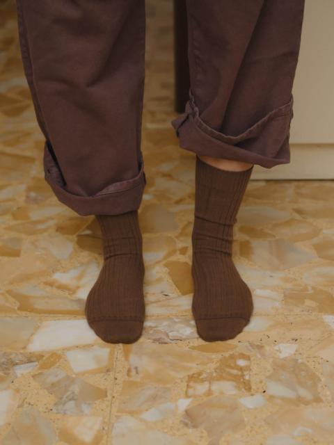 BASERANGE Rib Overankle Socks - Organic Cotton Rib
