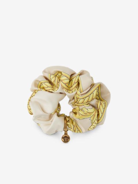 VERSACE Barocco-print Medusa-pendant scrunchie