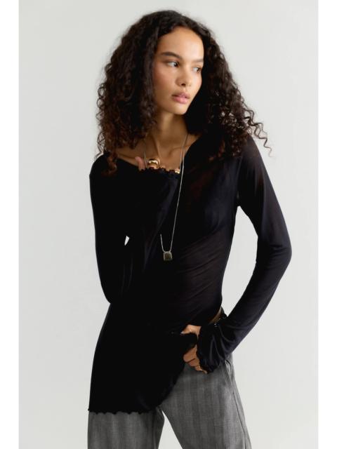 FREE PEOPLE Addie Asymmetric Long Sleeve Top