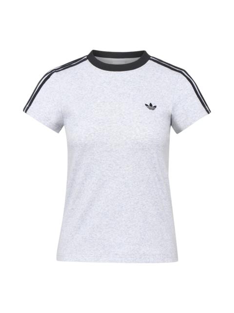 adidas (WMNS) adidas Tailored Cali T-Shirt Asia Sizing 'Light Grey Heather' KT7791