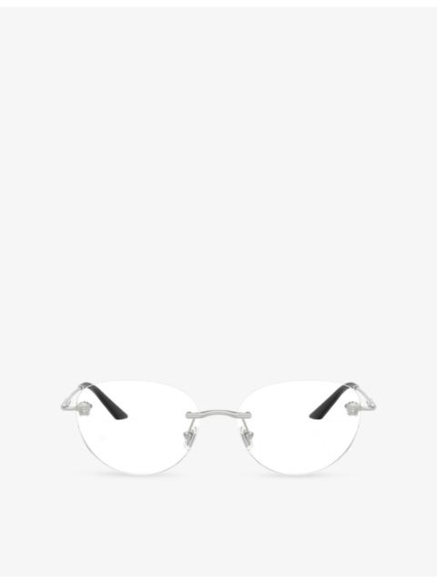 VERSACE VE1305 Round-Frame Metal Optical Glasses