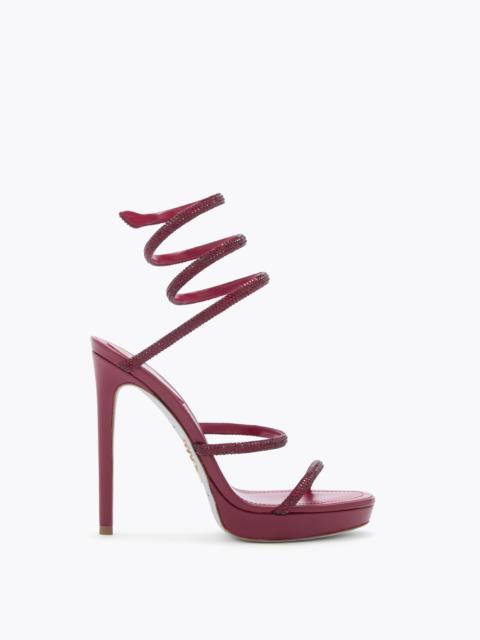 RENE CAOVILLA CLEO WINE PLATFORM SANDAL 120