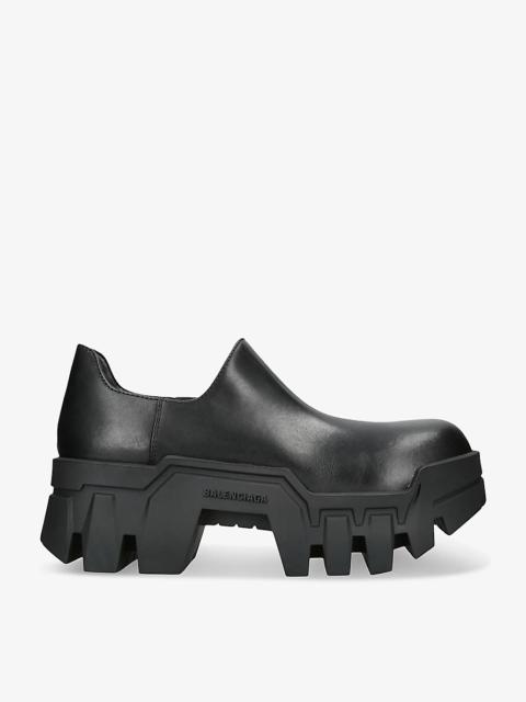 Bulldozer lug-sole leather Derby shoes