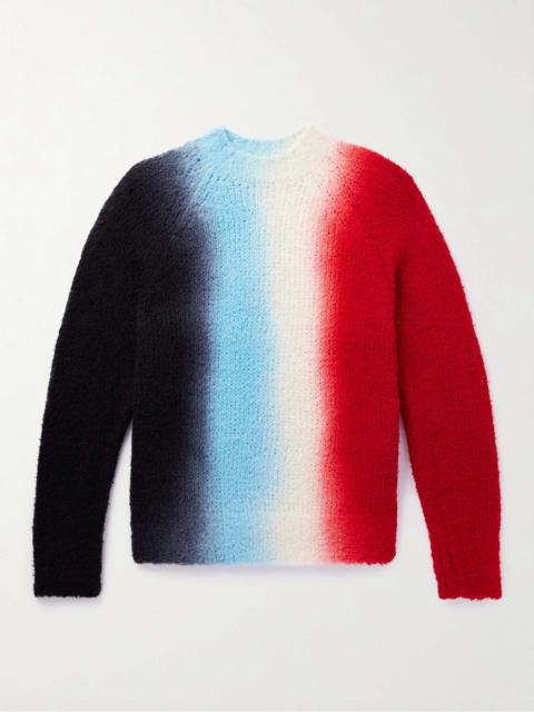 sacai Tie-Dyed Wool-Blend Sweater