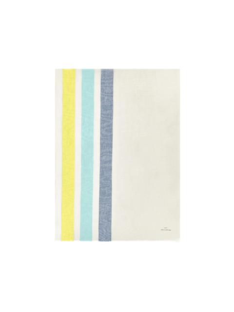 Paul & Shark striped-pattern logo-detail scarf