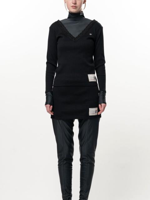 Maison MIHARAYASUHIRO High Neck Layered Knit Pullover