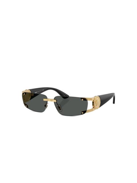 VERSACE Medusa Honor rimless rectangle-frame sunglasses