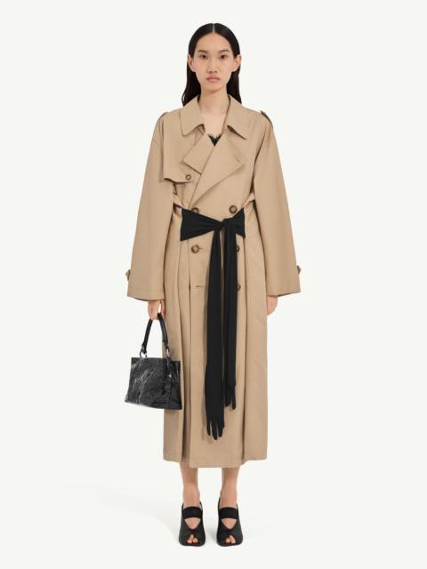 Cotton trench coat with gloves