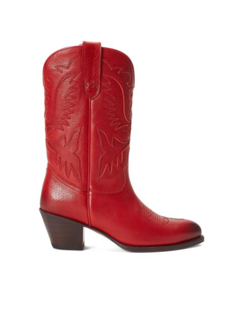 Polo Ralph Lauren leather embroidered cowboy boots