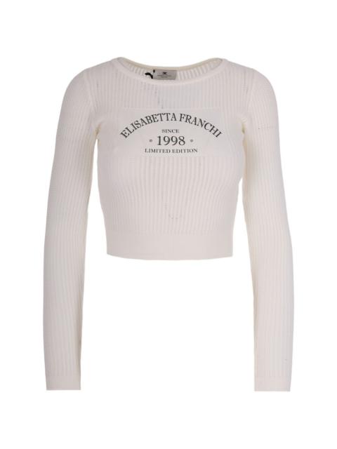 ELISABETTA FRANCHI logo knitted top