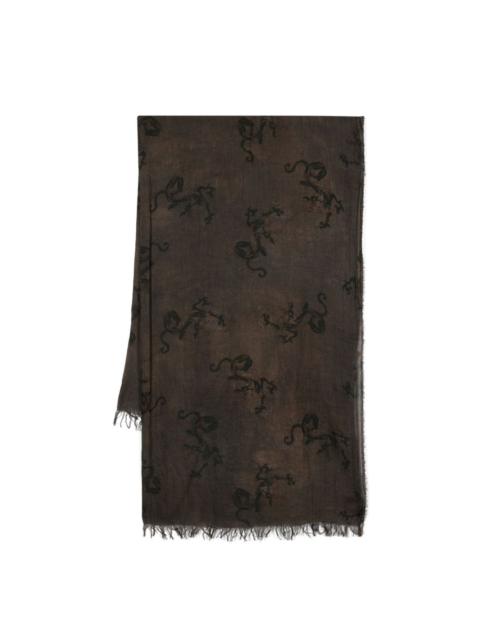 UMA WANG Dragon-print cotton scarf