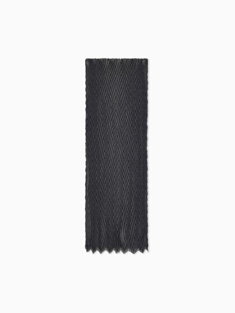 GIORGIO ARMANI STOLE PLEATED IN WOOL AND SILK