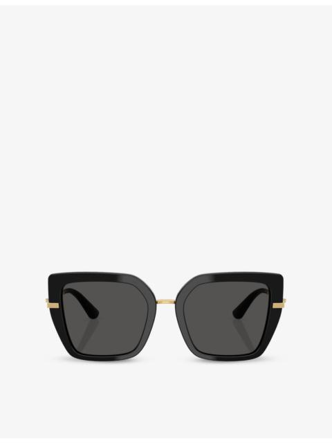 Dolce & Gabbana DG4474 Cat-Eye Acetate Sunglasses