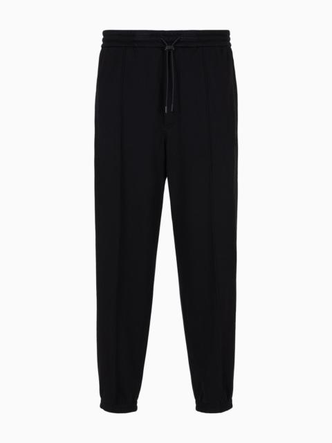 Soft-touch jersey joggers with ribbing