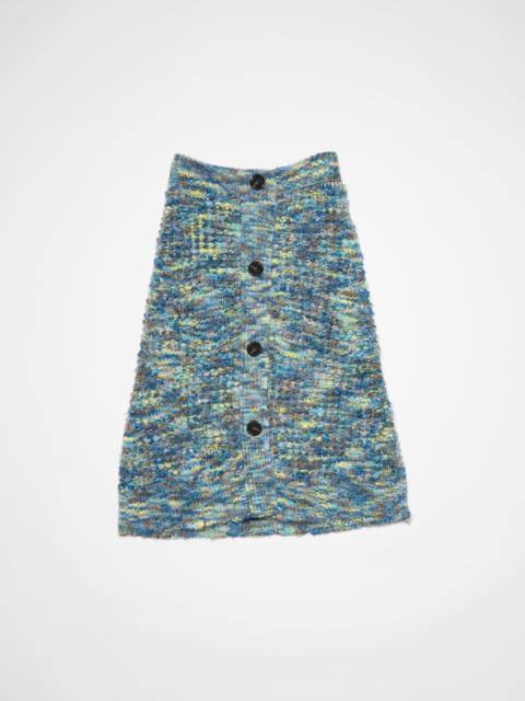 Acne Studios Button down ribbed wool skirt - Blue/multi