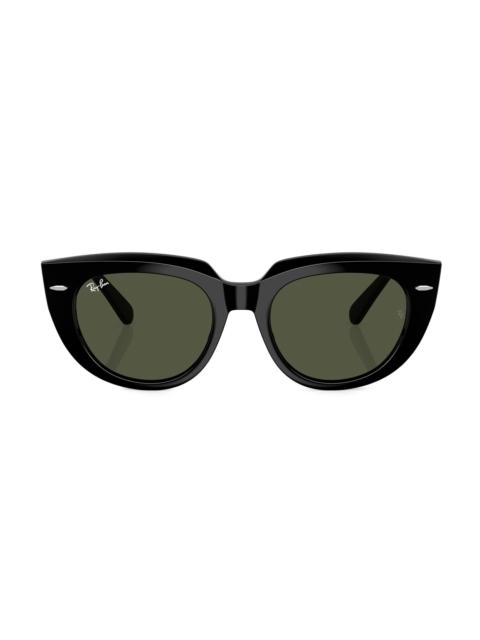 Ray-Ban Women's 0RB2286F 52MM Doreen Square Sunglasses - Dark Grey Black