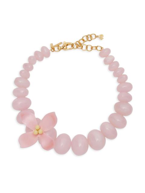 LELE SADOUGHI Women's Oleander 14K-Gold-Plated & Acetate Flower Necklace - Blush
