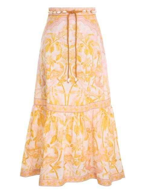 Zimmermann LYRE FRILL HEM SKIRT