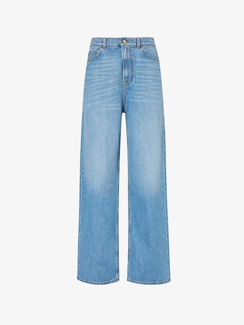 Dries Van Noten Faded straight-leg mid-rise jeans