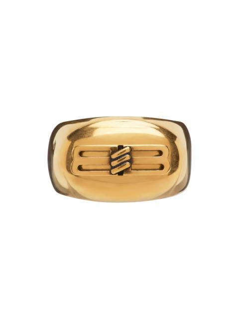 BALENCIAGA Gold 'BB' Icon Ring