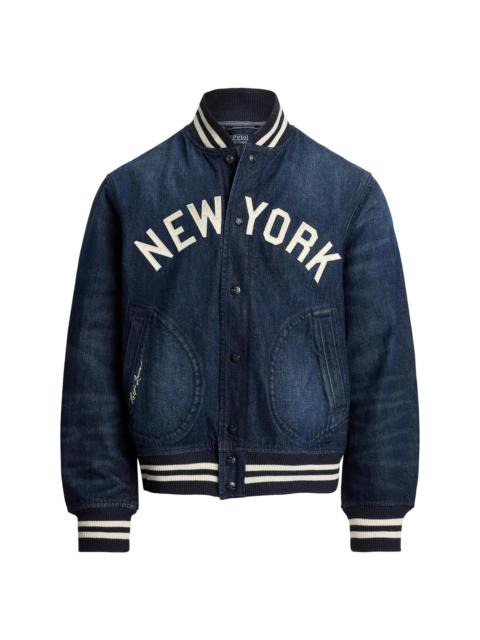 Polo Ralph Lauren Men's Yankees Denim Bomber Jacket - Blue